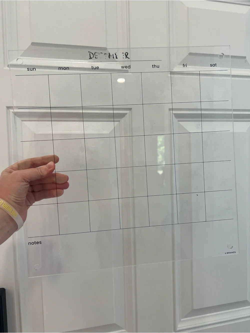 Clear Acrylic Dry Erase Monthly Calendar Board (Selling Individually)